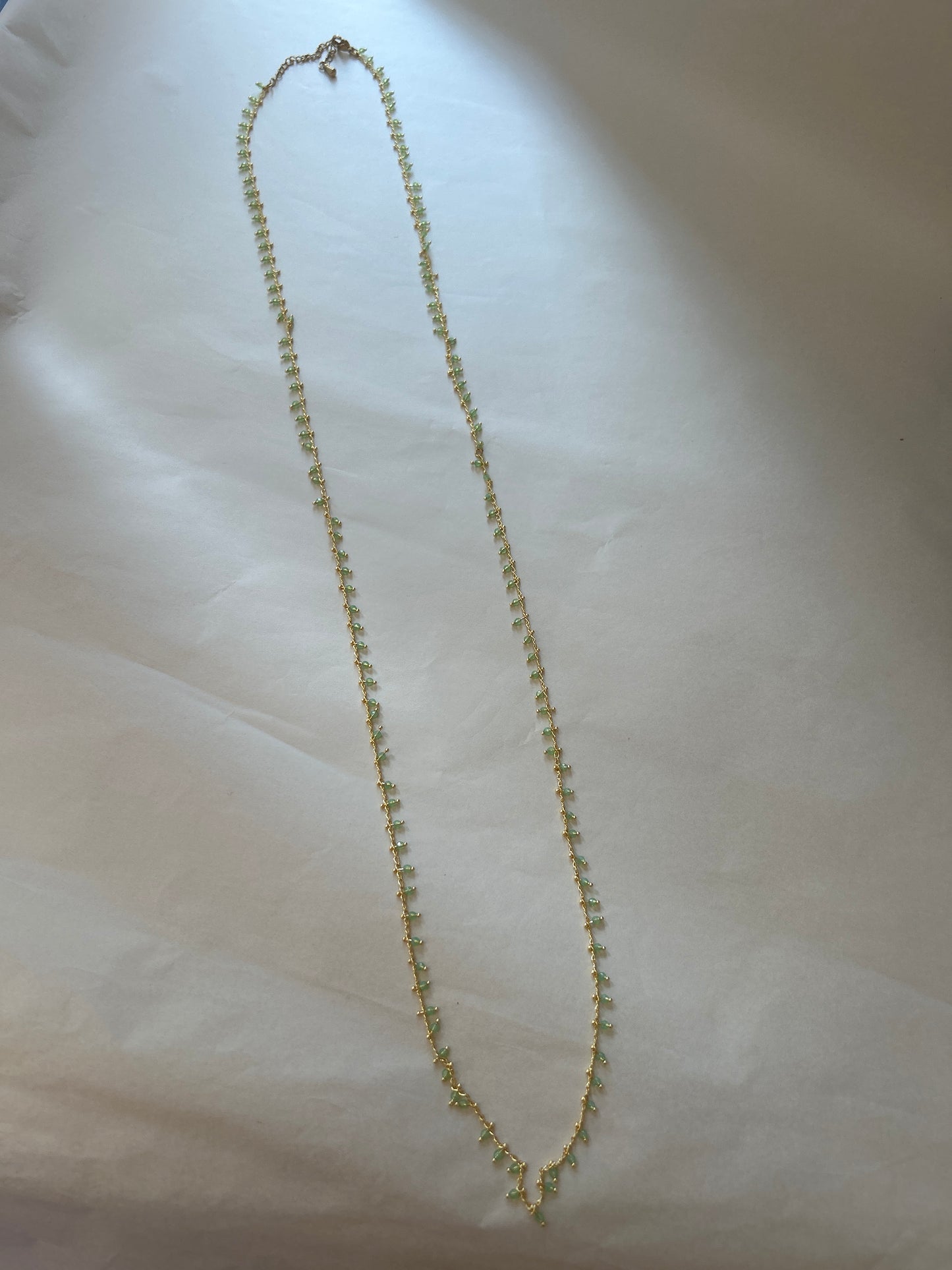 Long gold plated necklace