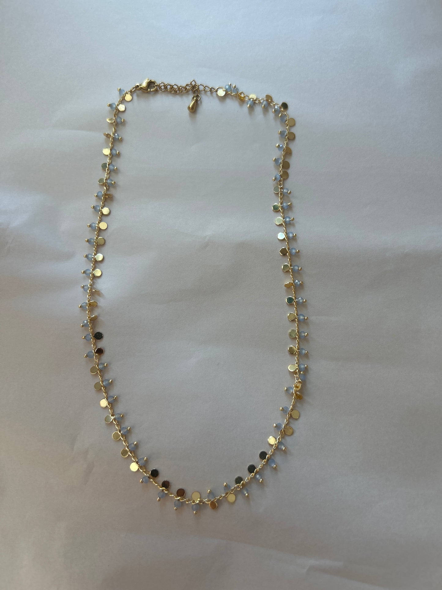 Gold plated short necklace