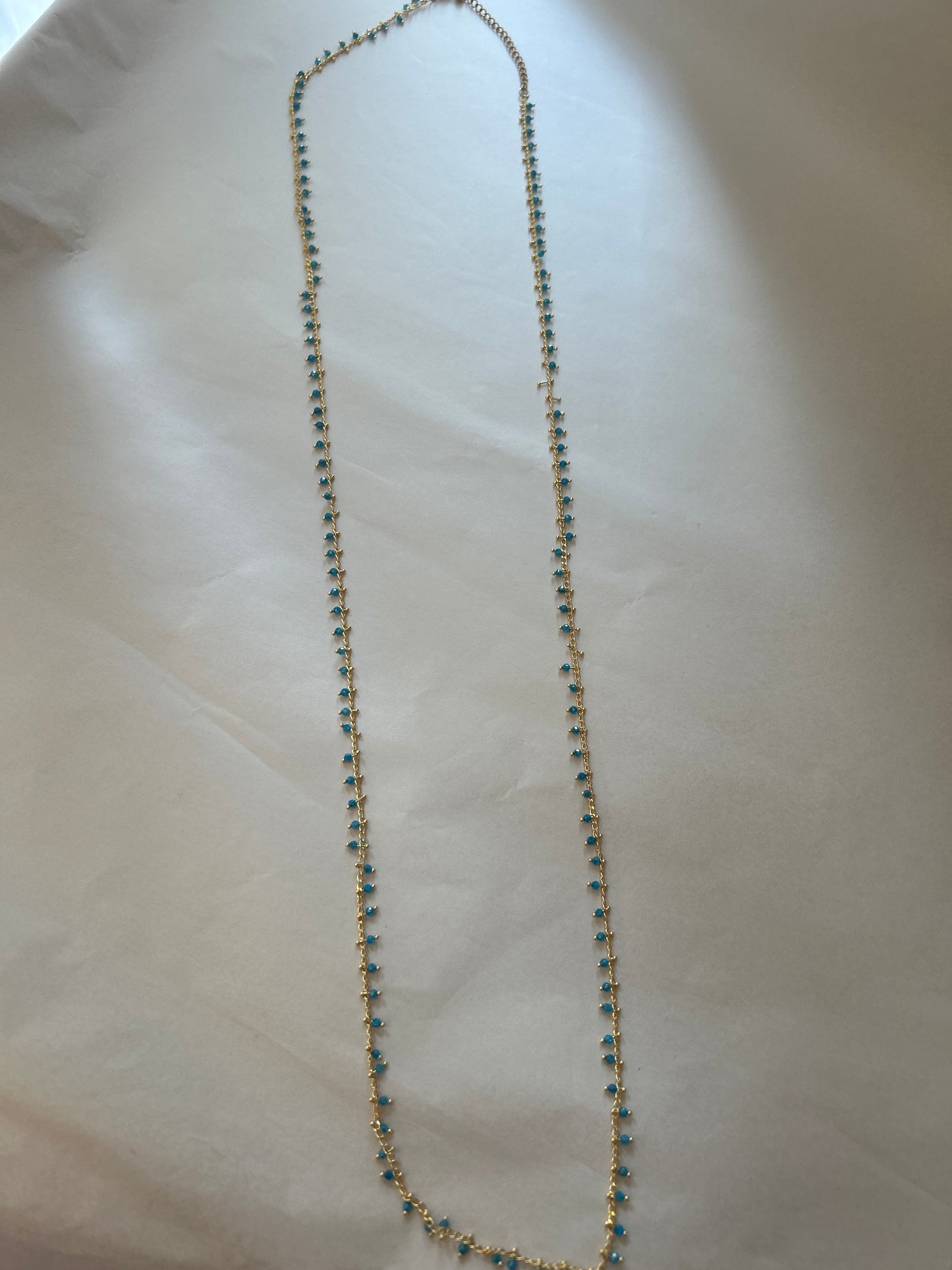 Long gold plated necklace