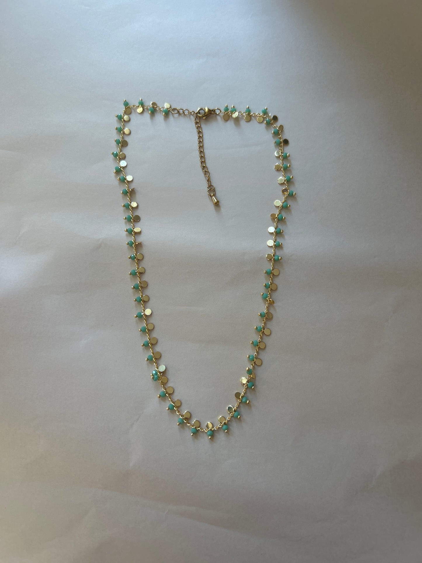 Gold plated short necklace