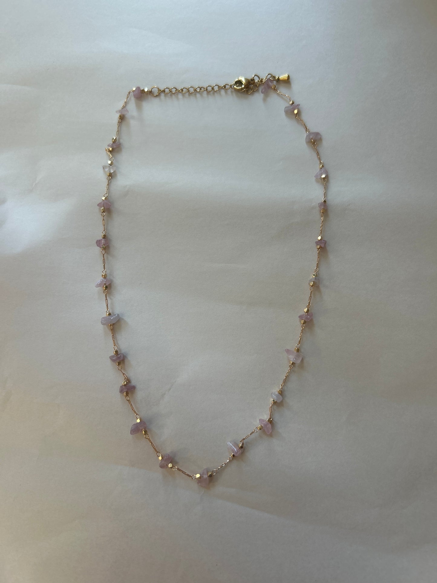 Gold plated short necklace