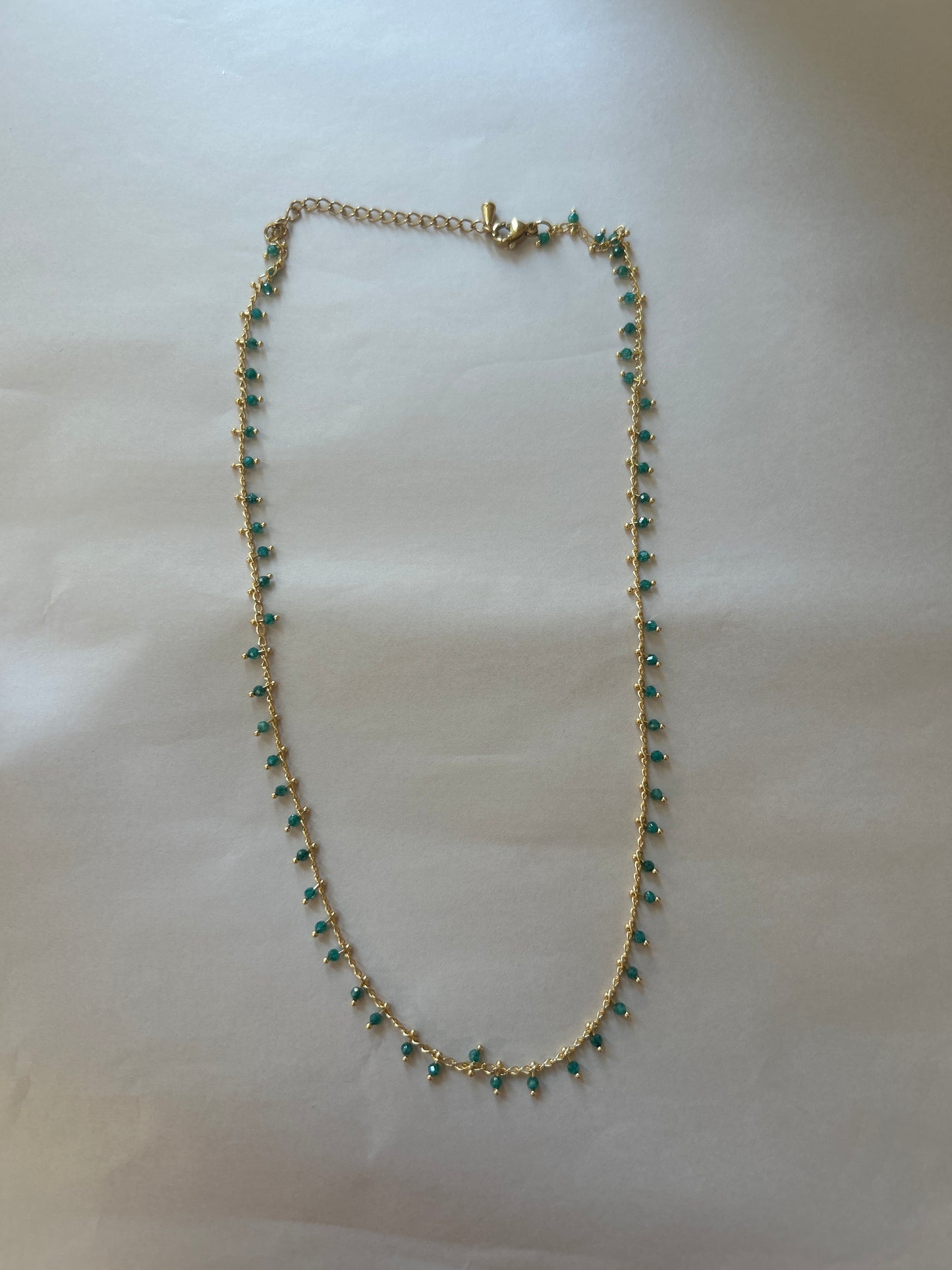 Gold plated short necklace