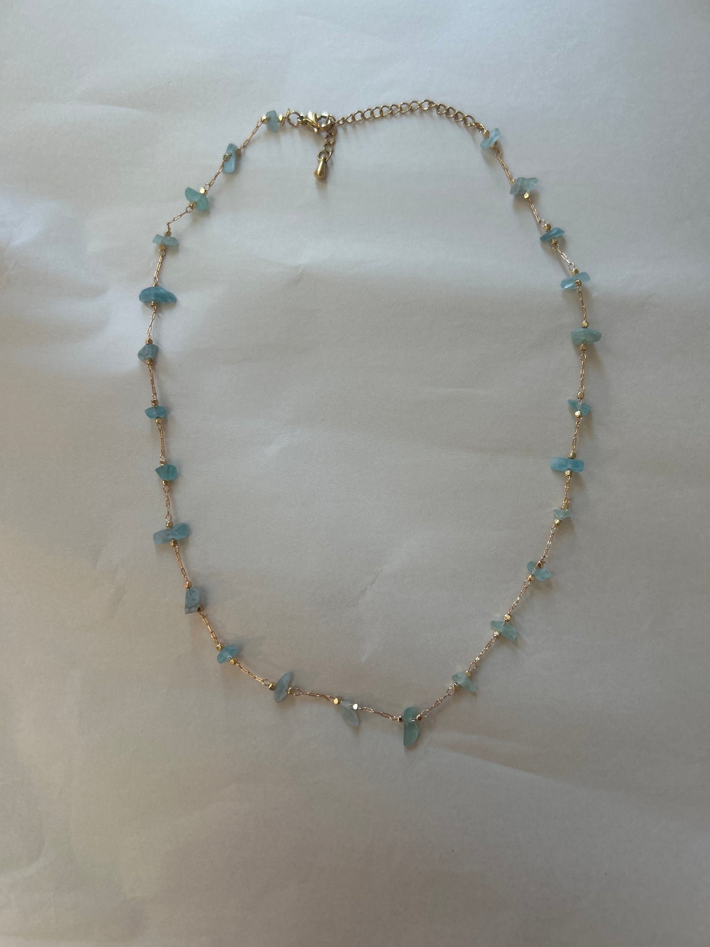 Gold plated short necklace