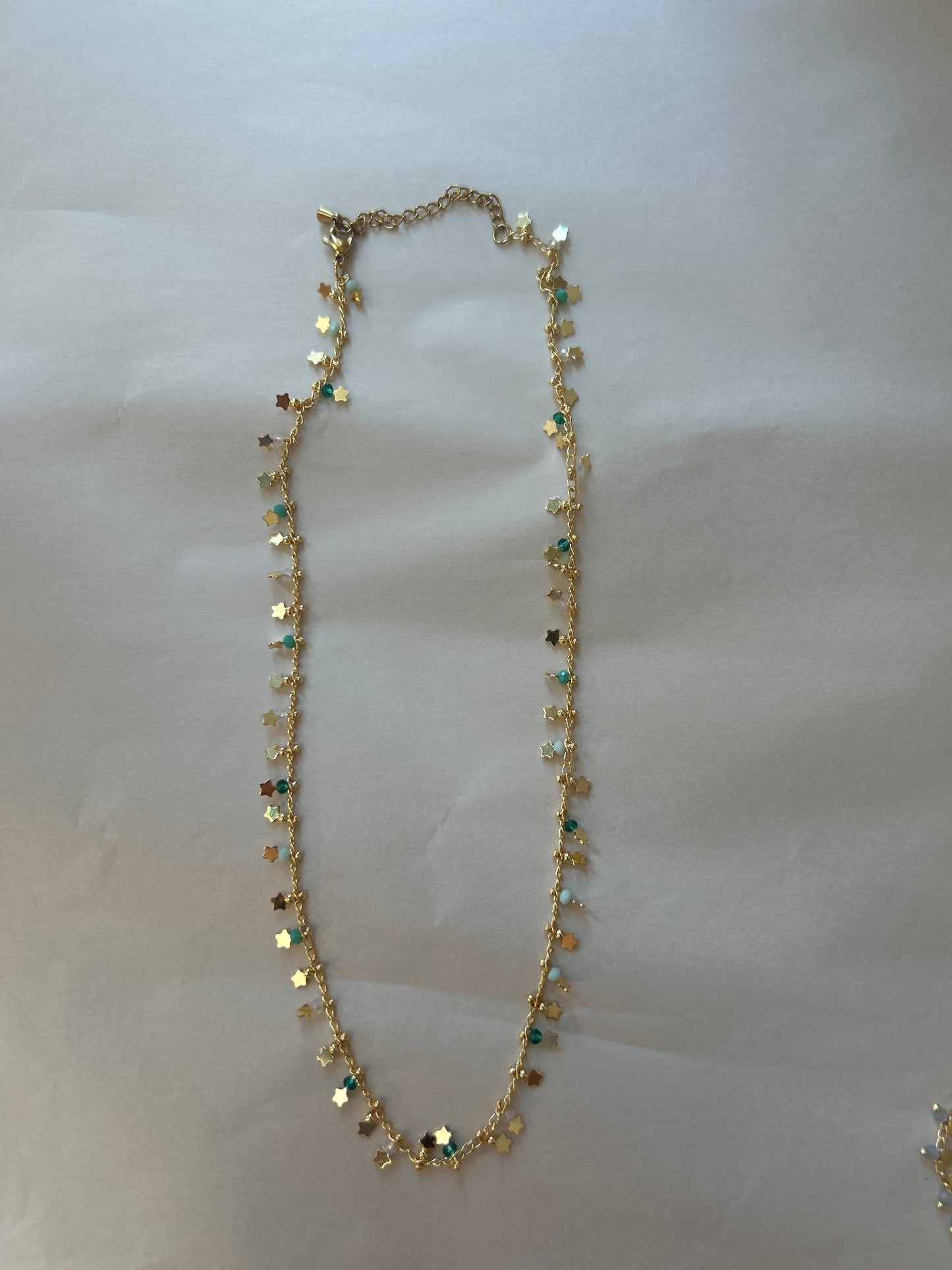 Gold plated short necklace