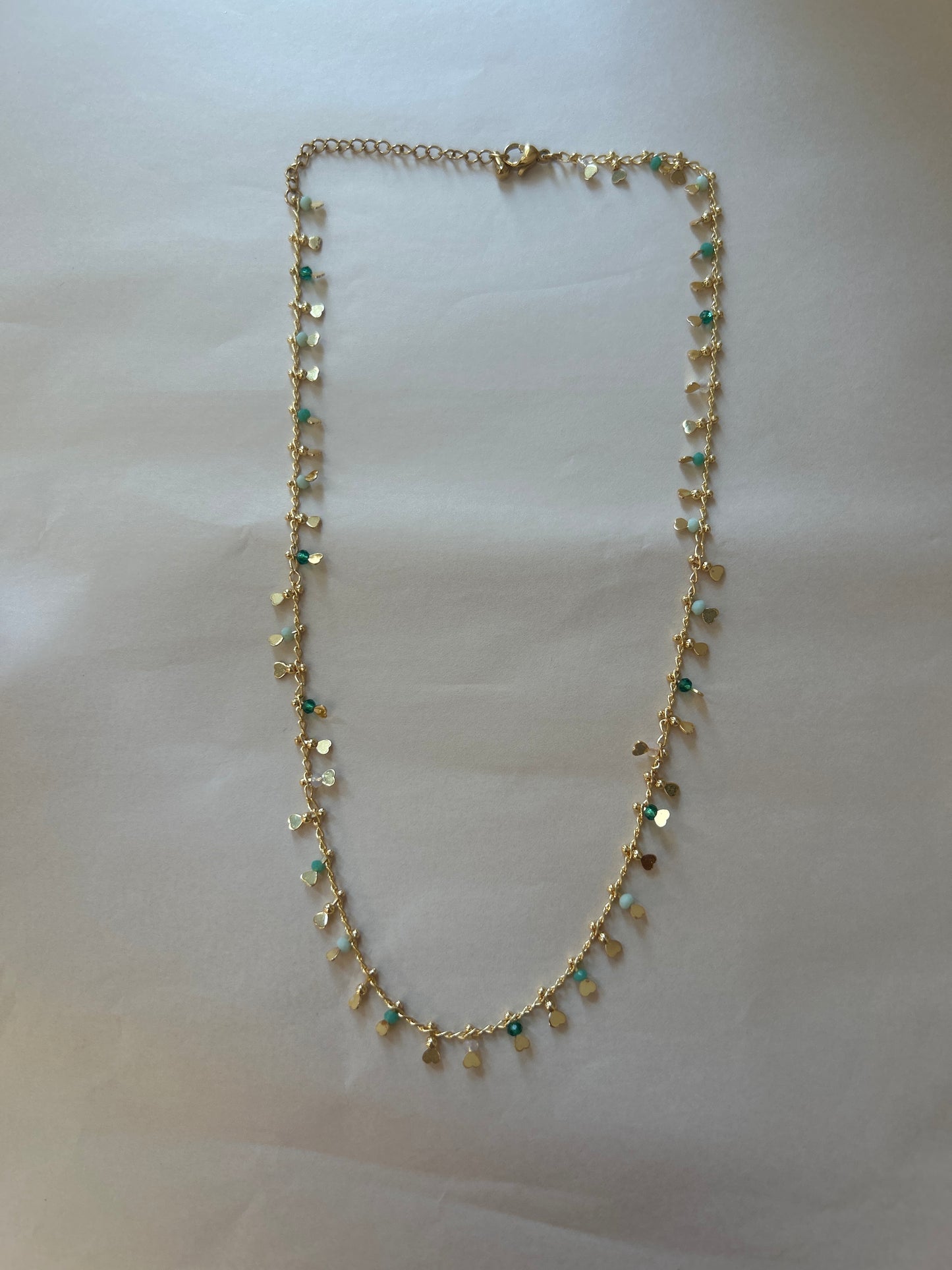 Gold plated short necklace