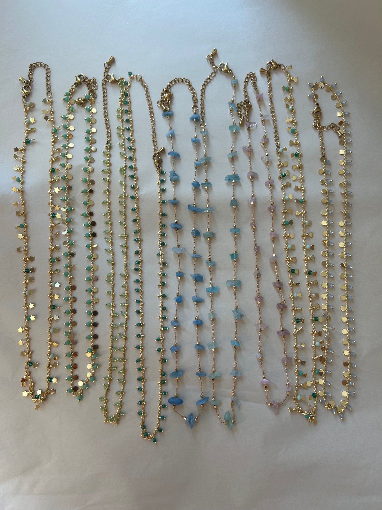 Gold plated short necklace